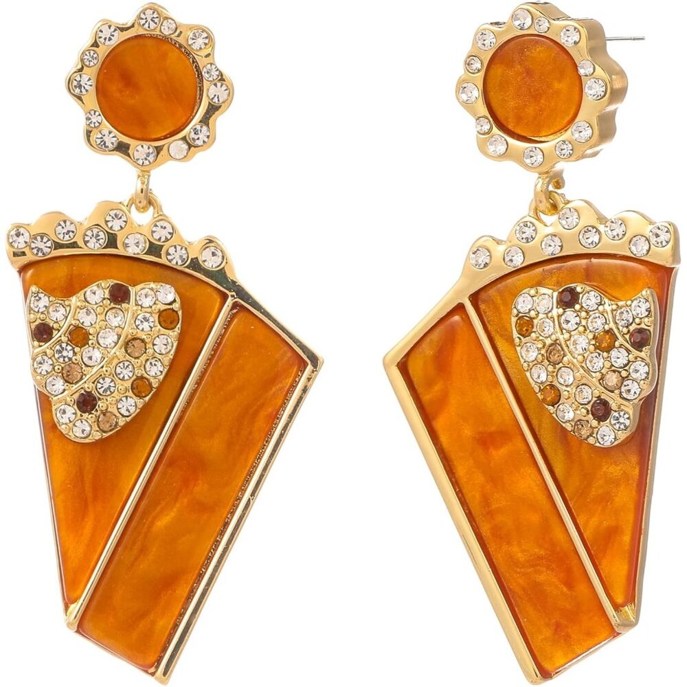 Pumpkin Pie Cake Turkey Bonfire Earrings for Women Dangling Jewelry